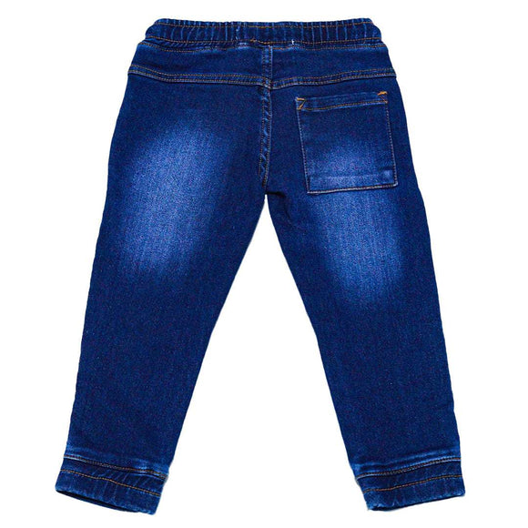 Dark Wash Knit Denim Jogger Nawao.com