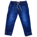 Dark Wash Knit Denim Jogger Nawao.com