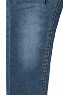 Dark Wash Knitted 5 Pocket  Pullon Jeans. Nawao.com