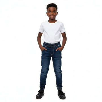Dark Wash Pull On Jogger Jeans Darkwash Nawao.com