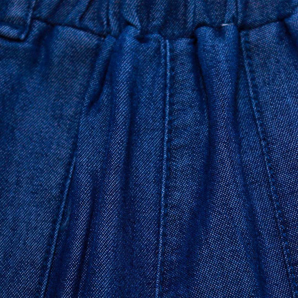 Dark Wash Solid Lace Pockets Jeans Nawao.com