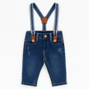 Dark Wash Suspdner Knit Jeans Nawao.com