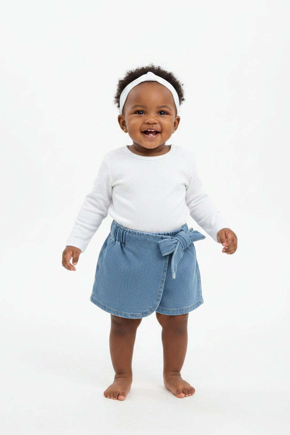 Darkwash Denim Skorts Darkwash Nawao.com
