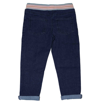 Darkwash Elastic Waist Band Jeans Nawao.com