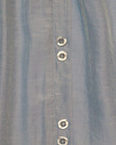 Denim Shinny Skater Woven Skirts Nawao.com