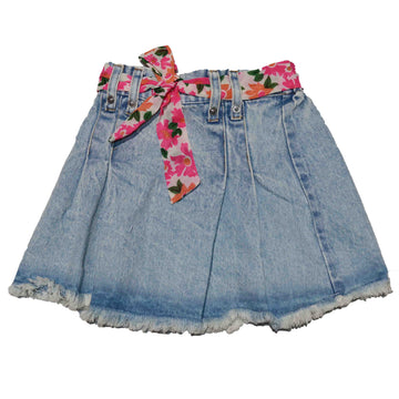 Denim Skirt With Belt Nawao.com