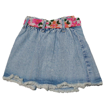 Denim Skirt With Belt Nawao.com