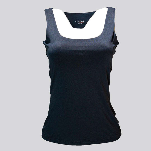 Dk Grey Layered Tank Top Nawao.com