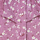 Dusty Pink All Over Print Casual Blouse Nawao.com