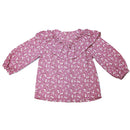 Dusty Pink All Over Print Casual Blouse Nawao.com