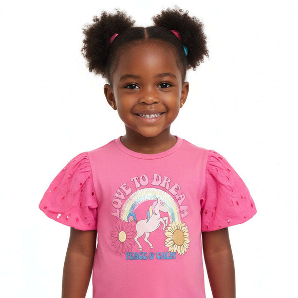 Dusty Pink Schiffli Frills At Slv With Embellishment Top Pale Pink Nawao.com
