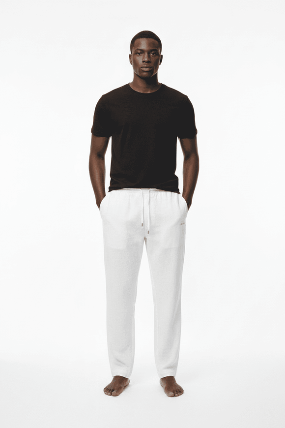 Ecru Cuffed Pyjamas Ecru Small Nawao.com