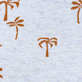 ECRU MELANGE PALM SHORT SLEEVE TSHIRT ECRU 12 18 MONTHS Nawao.com