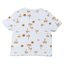 ECRU MELANGE PALM SHORT SLEEVE TSHIRT ECRU 12 18 MONTHS Nawao.com