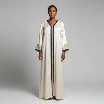Embelished Kaftan Ivory Nawao.com