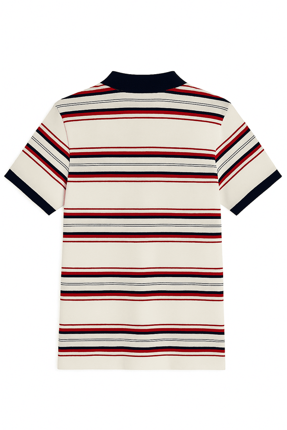 Feeder Stripe Pique Polo Assorted Nawao.com