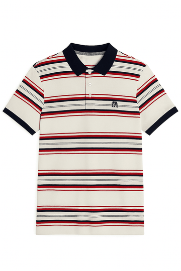 Feeder Stripe Pique Polo Assorted Nawao.com