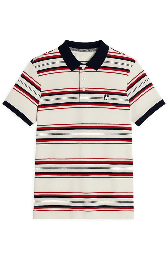 Feeder Stripe Pique Polo Assorted Nawao.com