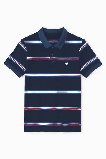 Feeder Stripe Pique Polo Assorted Nawao.com