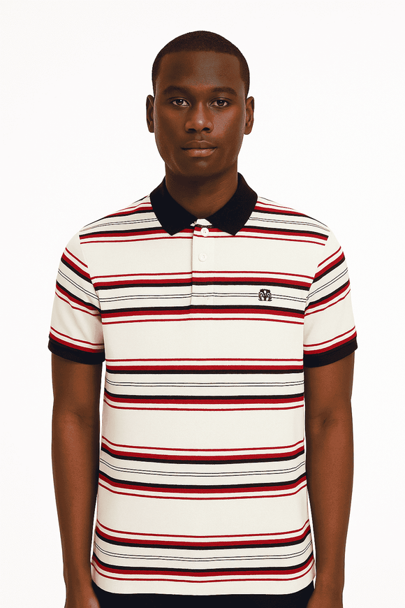 Feeder Stripe Pique Polo Assorted Nawao.com