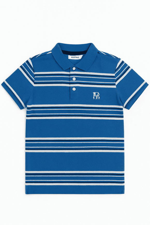 Feeder Stripe Pique Polo Assorted Nawao.com