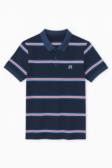 Feeder Stripe Pique Polo Assorted Nawao.com