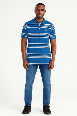 Feeder Stripe Pique Polo Assorted Nawao.com