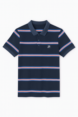 Feeder Stripe Pique Polo Assorted Nawao.com