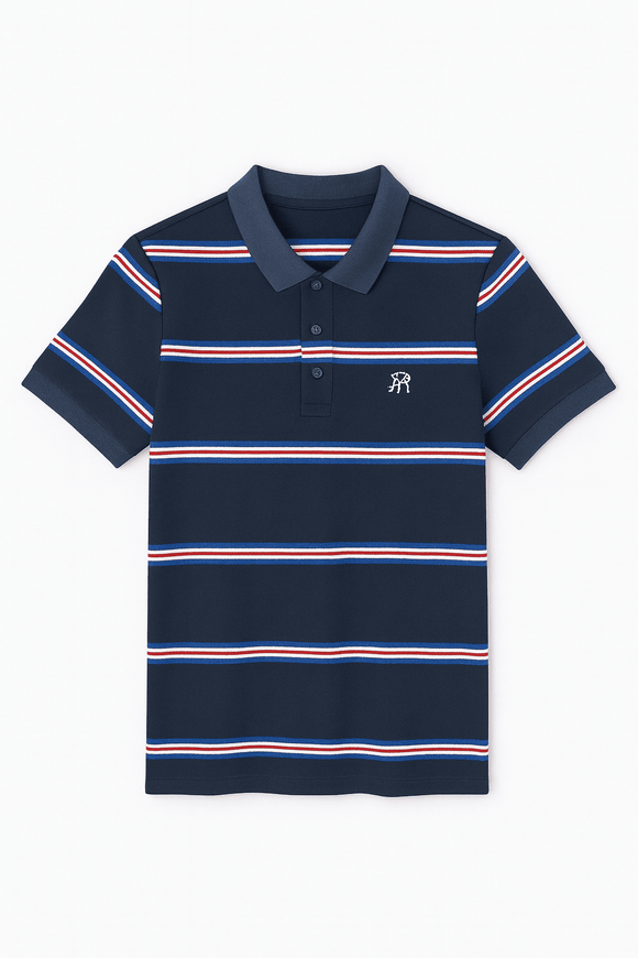 Feeder Stripe Pique Polo Assorted Nawao.com