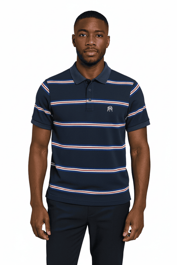 Feeder Stripe Pique Polo Assorted Nawao.com