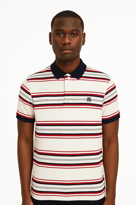Feeder Stripe Pique Polo Assorted Nawao.com