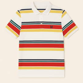 Feeder Stripe Pique Polo Assorted Small Nawao.com
