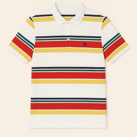 Feeder Stripe Pique Polo Assorted Small Nawao.com