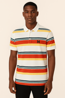 Feeder Stripe Pique Polo Assorted Small Nawao.com
