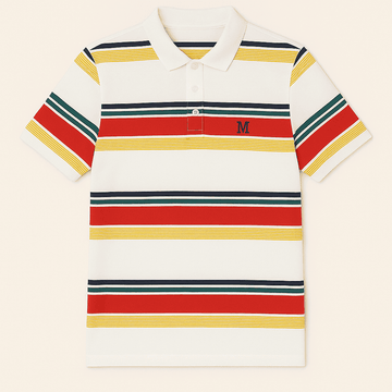 Feeder Stripe Pique Polo Assorted Small Nawao.com