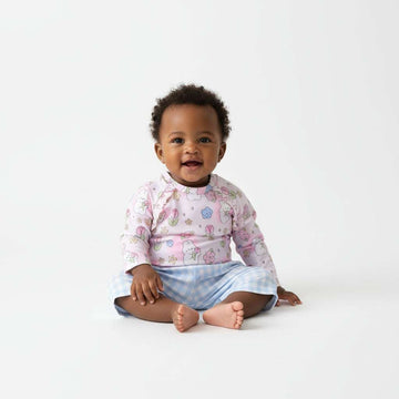 Floral Bunny Aop Shortie Set Pale Pink Nawao.com