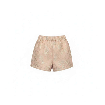 Floral Jacquard Shorts Pale Pink Nawao.com