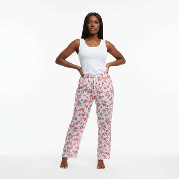 Fuchsia Flower Print Table Pyjama Bottom Assorted Nawao.com