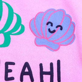Fuchsia Placement Print Sweatshirts Nawao.com