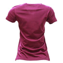 Fuschia Short Sleeve Crew Neck T Shirt Nawao.com