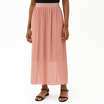 Gathered Waistband Skirt Nawao.com