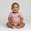 Girl Pink 5 Pack Short Sleeve Interlock Fabric Bodysuits Ecru Nawao.com