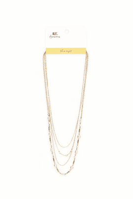 Gold   Embellished Necklace Nawao.com