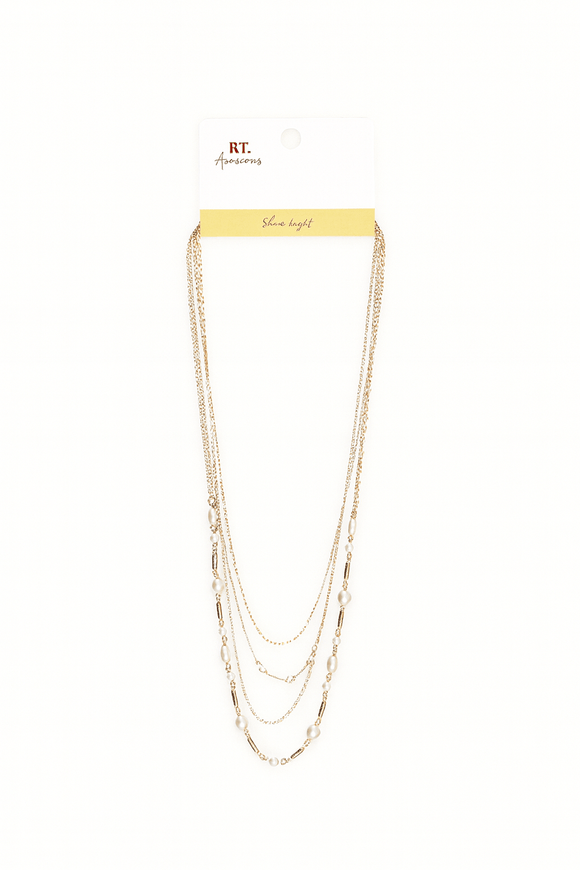 Gold   Embellished Necklace Nawao.com
