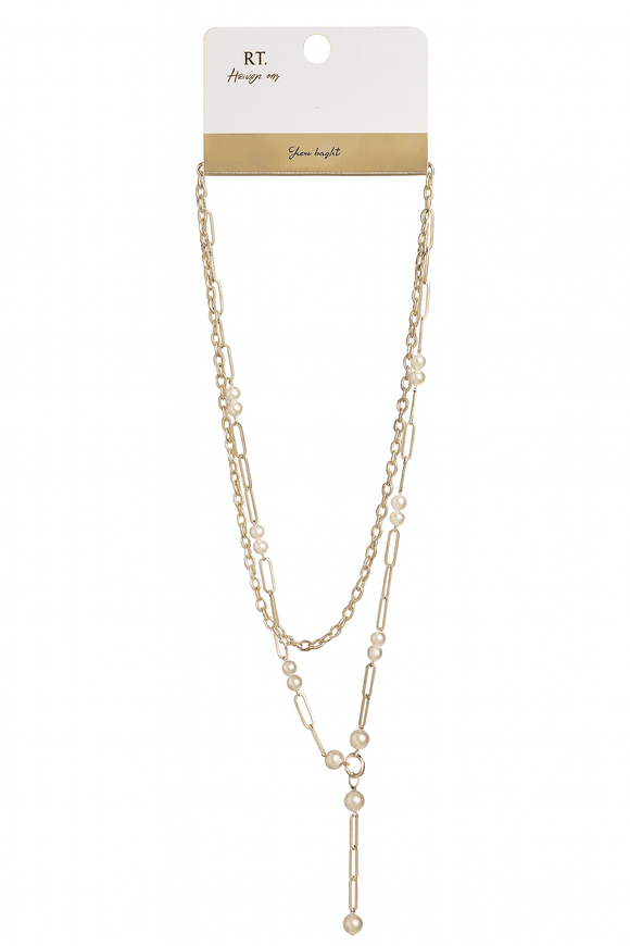 Gold   Embellished Necklace Nawao.com
