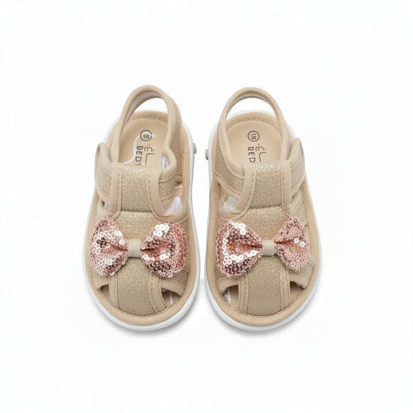 Gold Glitter Outsole Sounded Sandal Gold Nawao.com