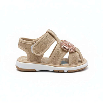 Gold Glitter Outsole Sounded Sandal Gold Nawao.com