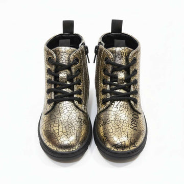 Gold Lace Up High Top Gold Nawao.com