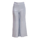 Gold Shimmerfoil Coated Wide Leg Knitted Pants Nawao.com