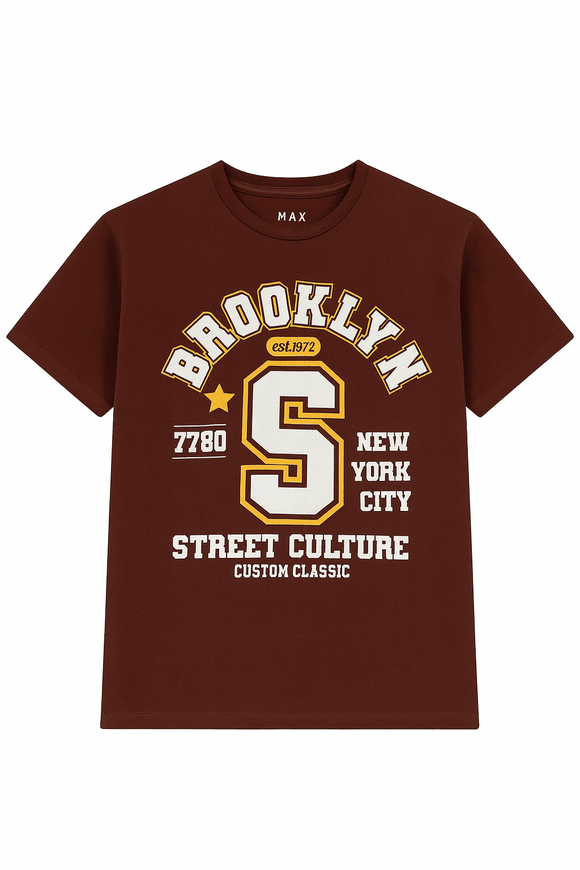 Graphic Tee Brown Nawao.com